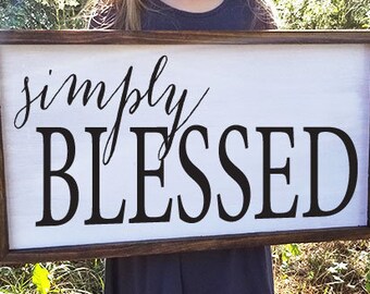 Simply Farmhouse Framed Wood Sign