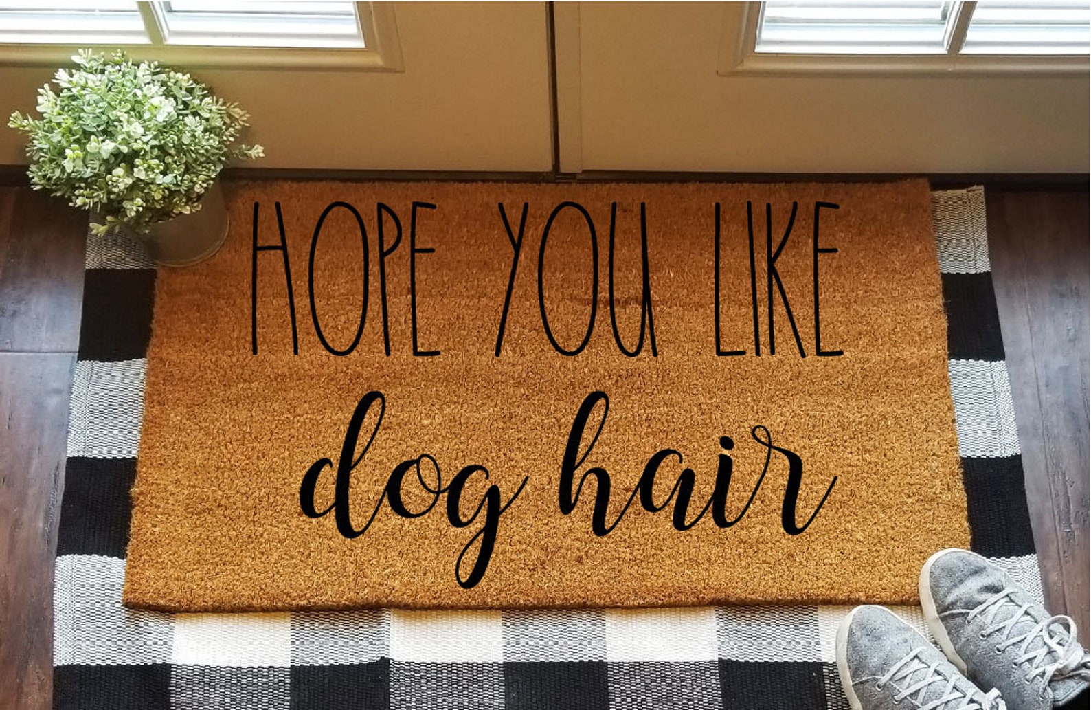 Hope You Like Dog Hair Doormat Dog Mat Custom Door Mat Etsy