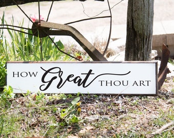 How Great Thou Art Hymn Lyrics Song Lyrics Farmhouse Sign Stained Wood Sign