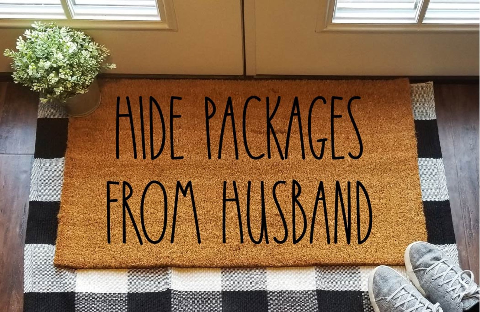 Hide Packages From Husband Doormat Mat Etsy