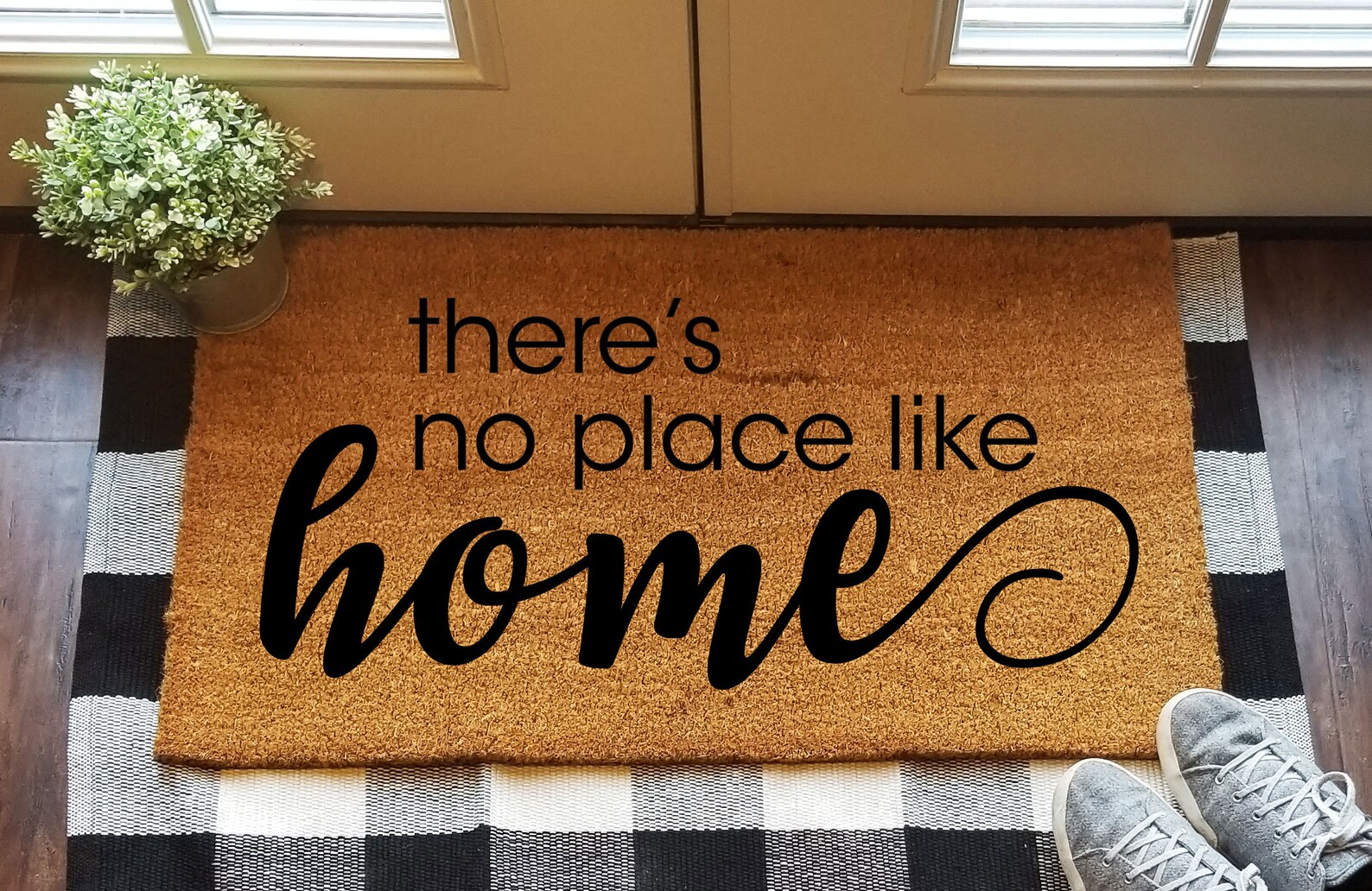 There's No Place Like Home Doormat Custom Door Mat Patio Etsy