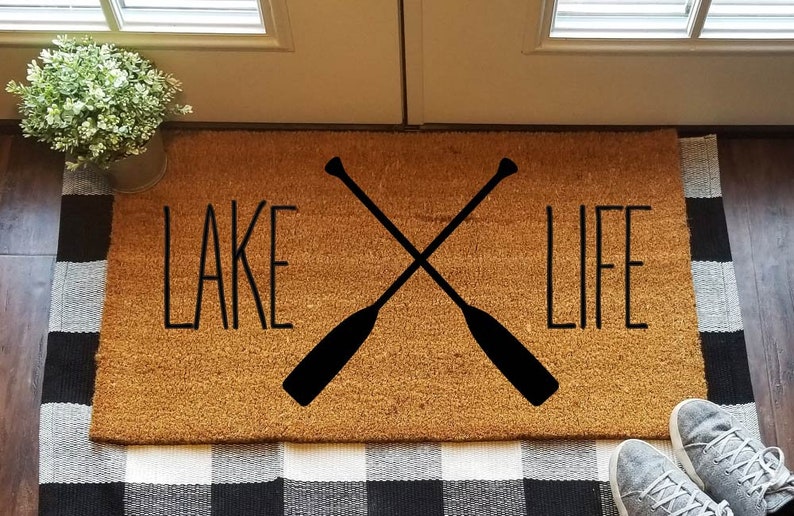 Lake Life Doormat Mat Lake House Door Mat Etsy
