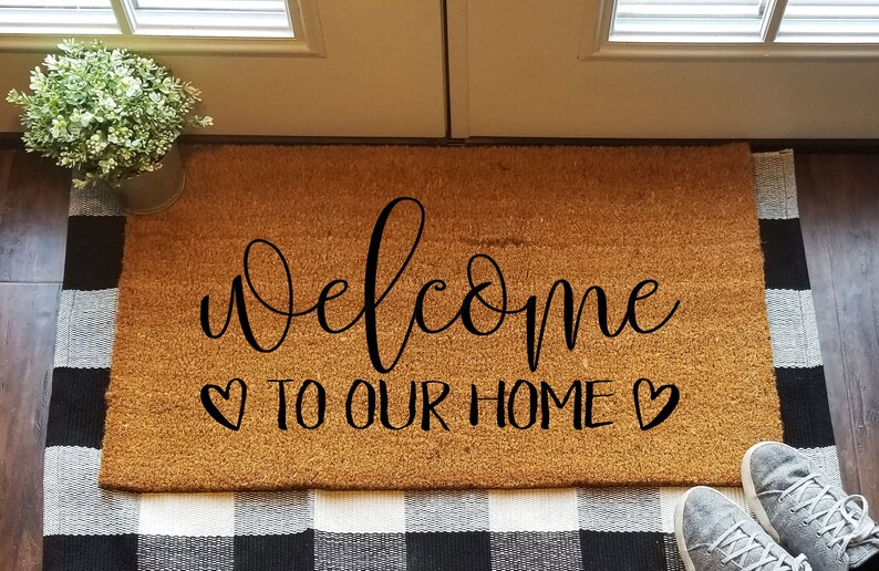 to Our Home Doormat Custom Door Mat Rug Etsy