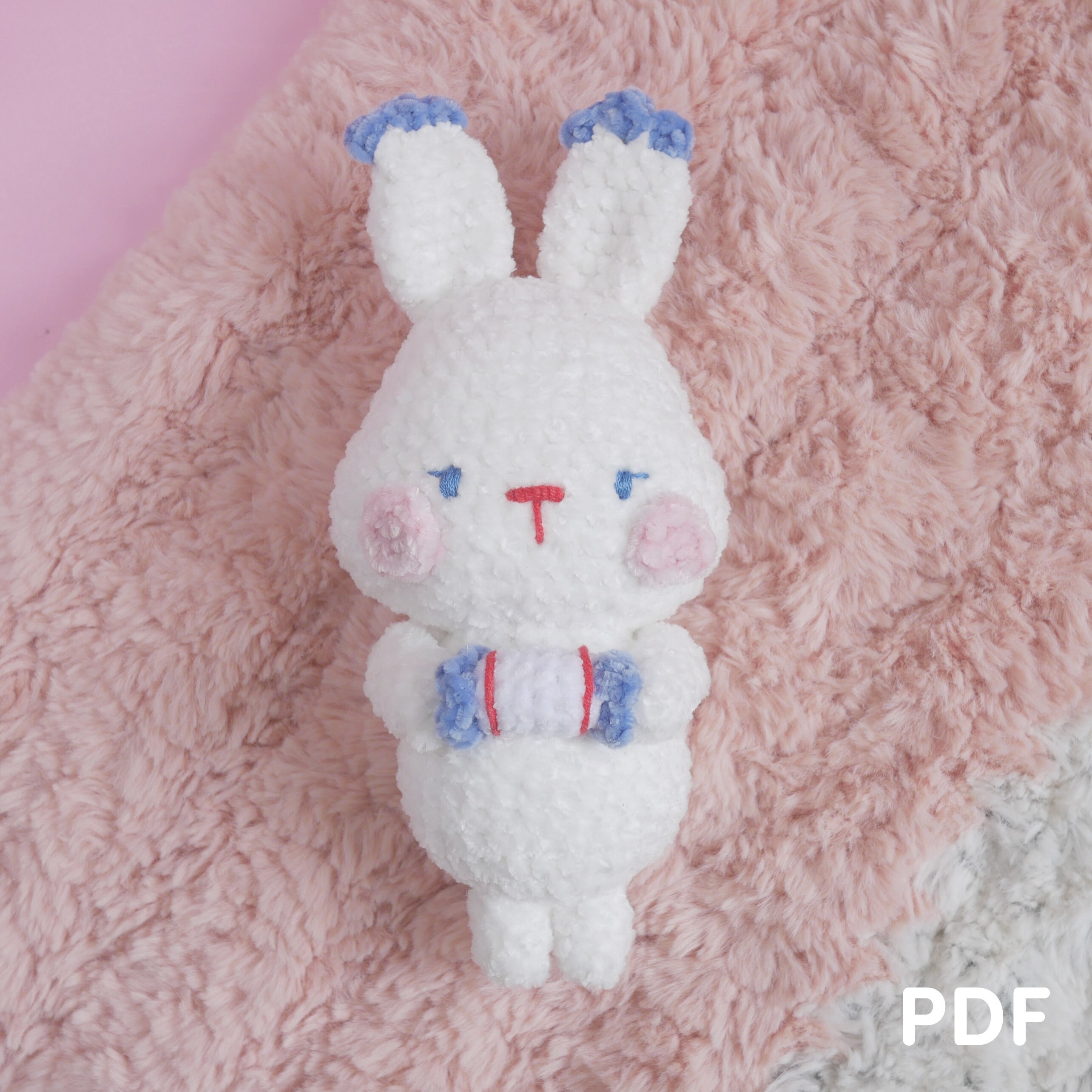 White Rabbit Candy Amigurumi Pattern - Etsy