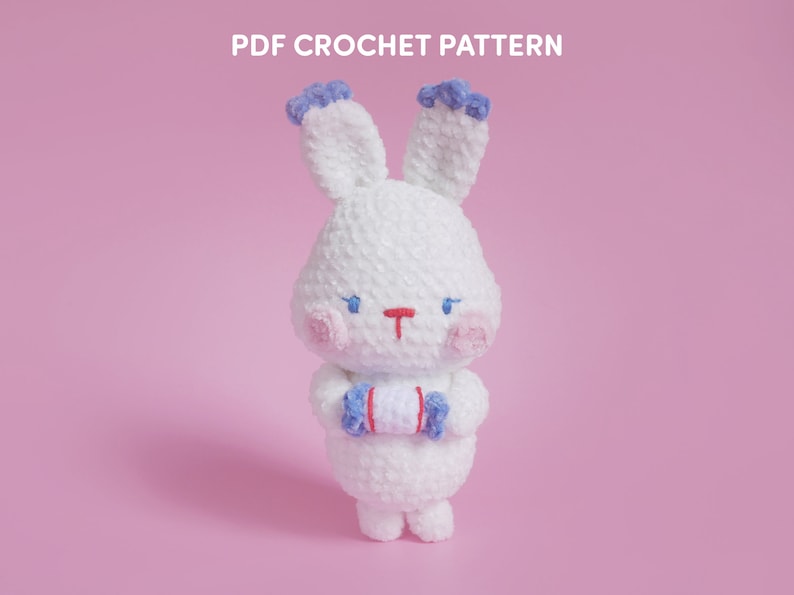 White Rabbit Candy Amigurumi Pattern - Etsy
