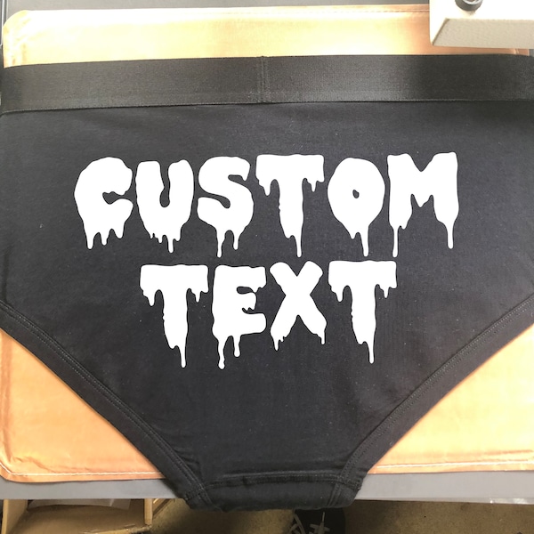 Calzoncillos/ropa interior con corte para hombre con texto personalizado