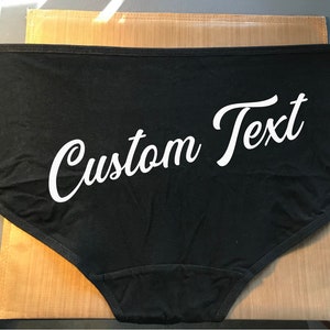 Custom Text &quot;Hipster&quot; cut underwear