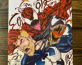 ヴェノム カーネイジ アンリーシュド オマージュ アートプリント