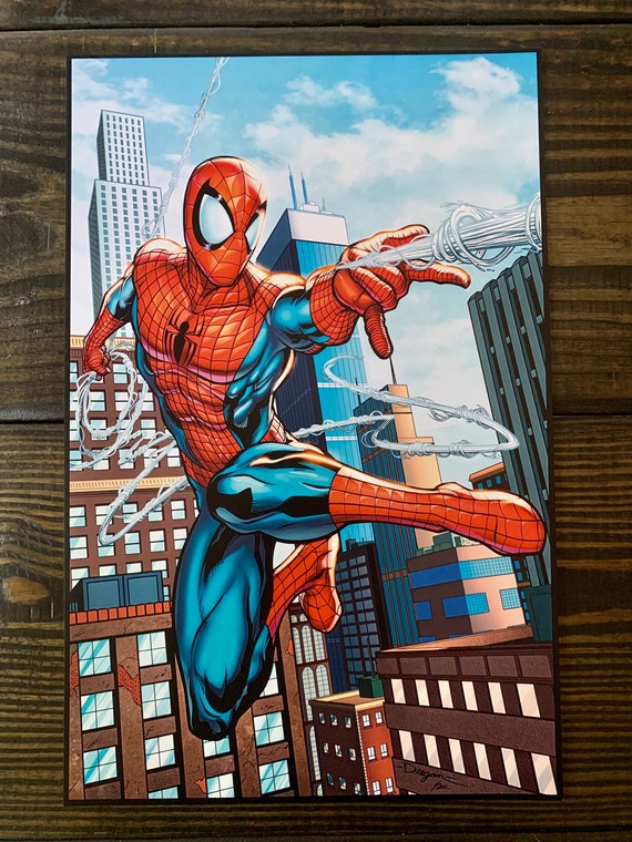 Impresión de arte original de Spider-man - Etsy España