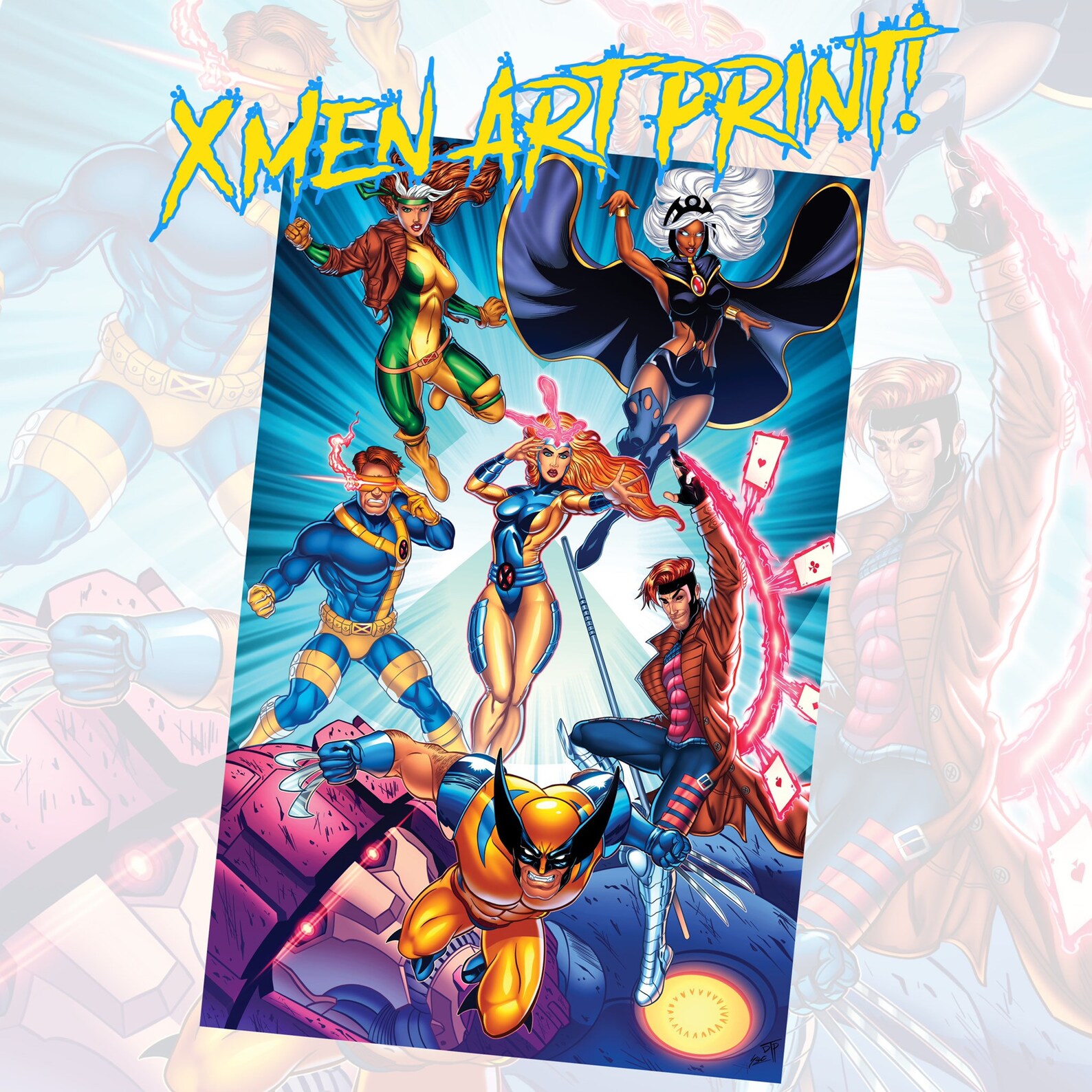 X-Men original art print | Etsy