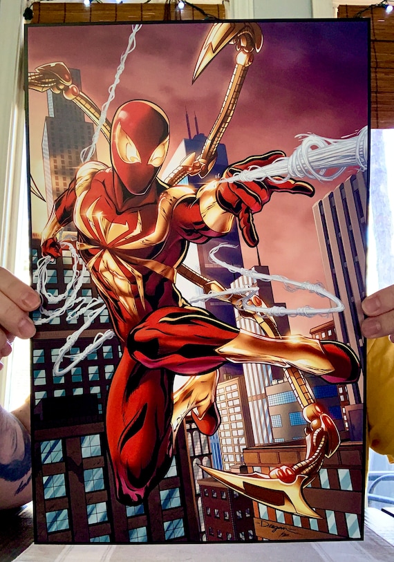 スパイダーマン アイアンスパイダー オリジナルアートプリント スパイダーマン アイアンスパイダー オリジナルアートプリント