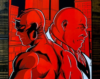 デアデビル＆キングピン オリジナルアートプリント