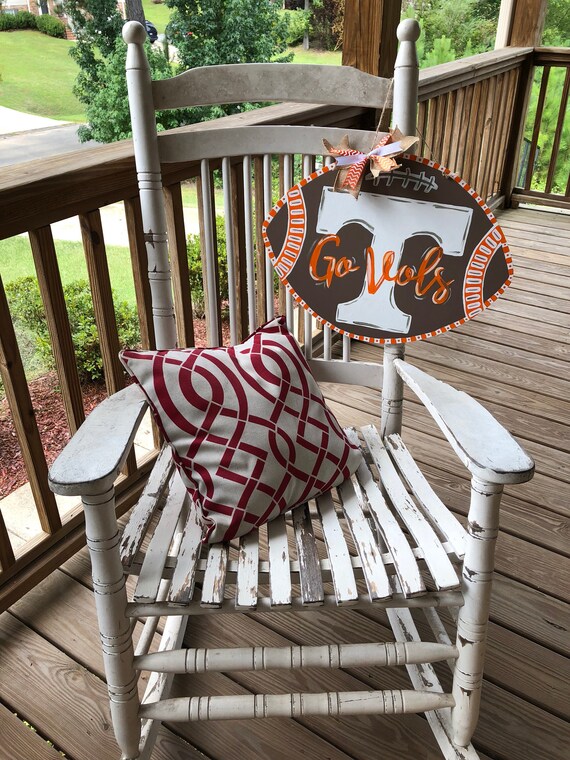 Tennessee Volunteers Football Door Hanger Go Vols Door Etsy