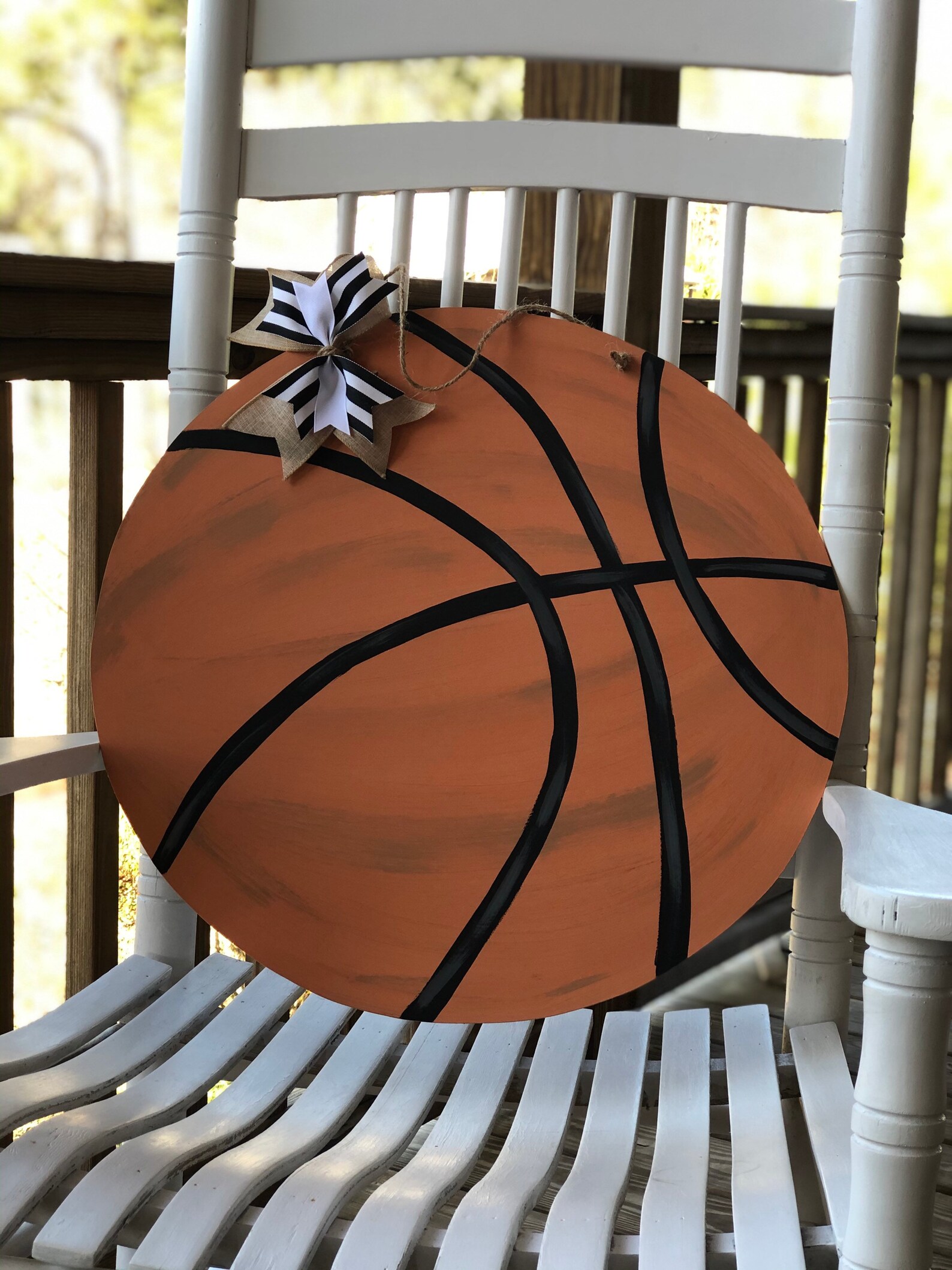 Basketball Door Hanger Custom Basketball Sign Basketball Etsy