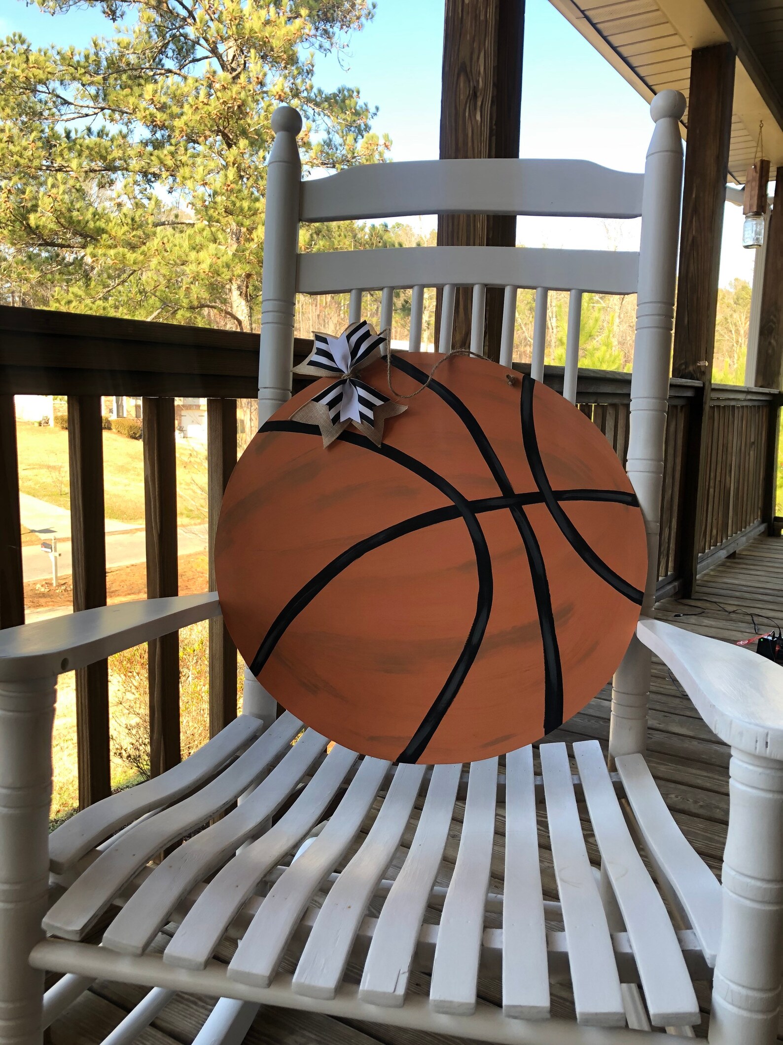 Basketball Door Hanger Custom Basketball Sign Basketball Etsy