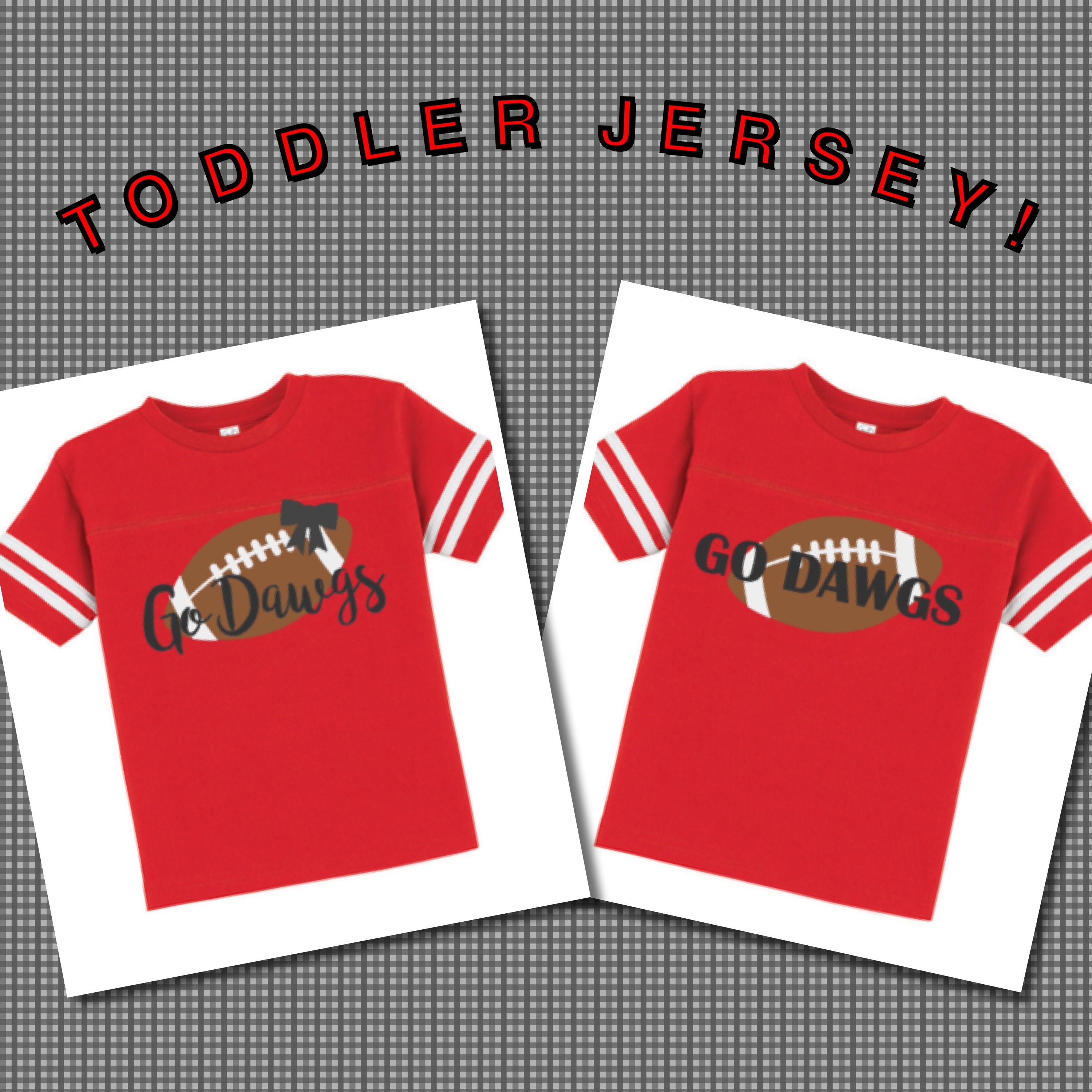 Toddler Football Jersey Go Dawgs Shirt Etsy