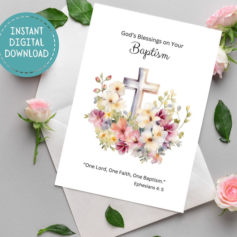 Baptism Card - Etsy