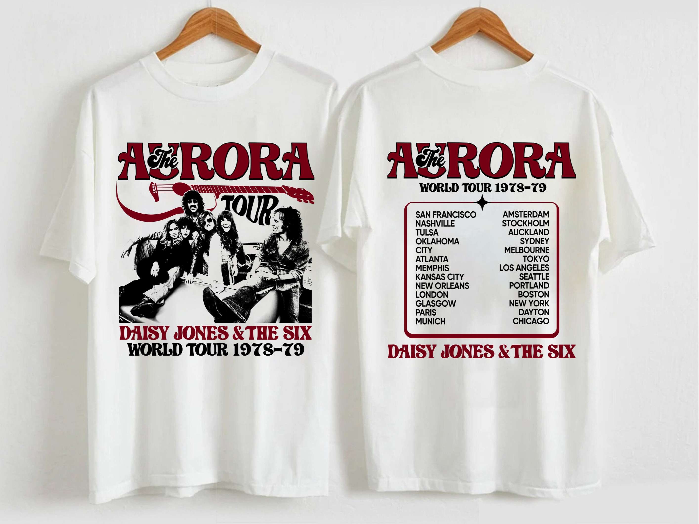 Vintage Daisy Jones And The Six Shirts Aurora World Tour Merch