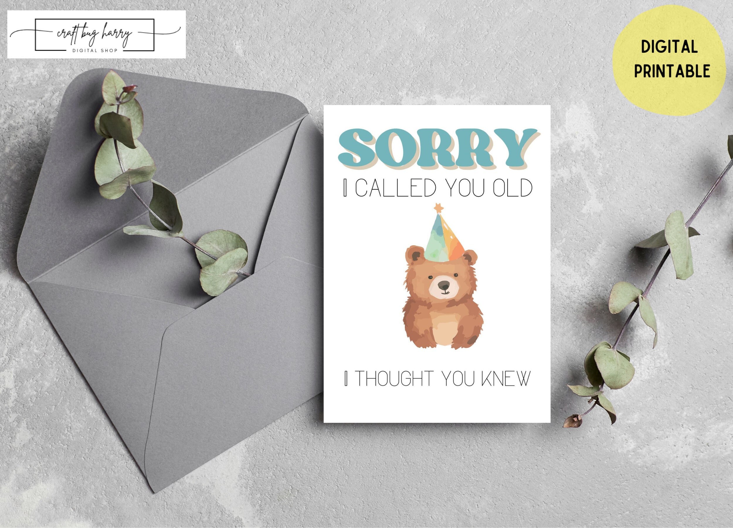 Witzige Karte „Sorry I'm A Moody C*nt“ – A5, Matt, Mit Umschlag, Blanko Innen