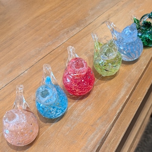 Hand-Blown Glass Bird Paperweight