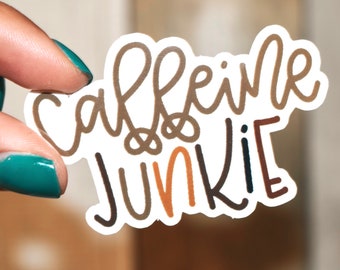 Caffeine Junkie Coffee Sticker