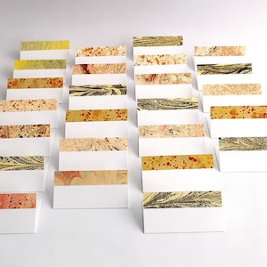 25 segnaposti con o senza etichetta 12 x 6 cm piegati, ognuno unico