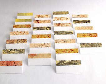 25 place cards with or without labeling 12 x 6 cm folded, each unique