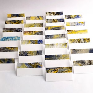 25 segnaposti con o senza etichetta 12 x 6 cm piegati, ognuno unico