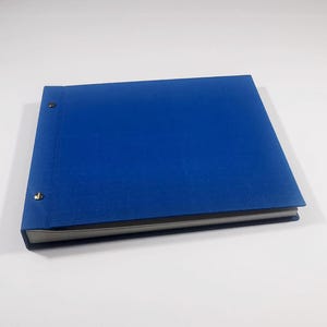Fotoalbum 31 x 25 cm Naturgewebe blau