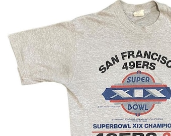 Vintage 1984 Superbowl Shirt - 49ers vs Dolphins Football Tee - Paper Thin T Shirt - Vintage Signal Single Stitch