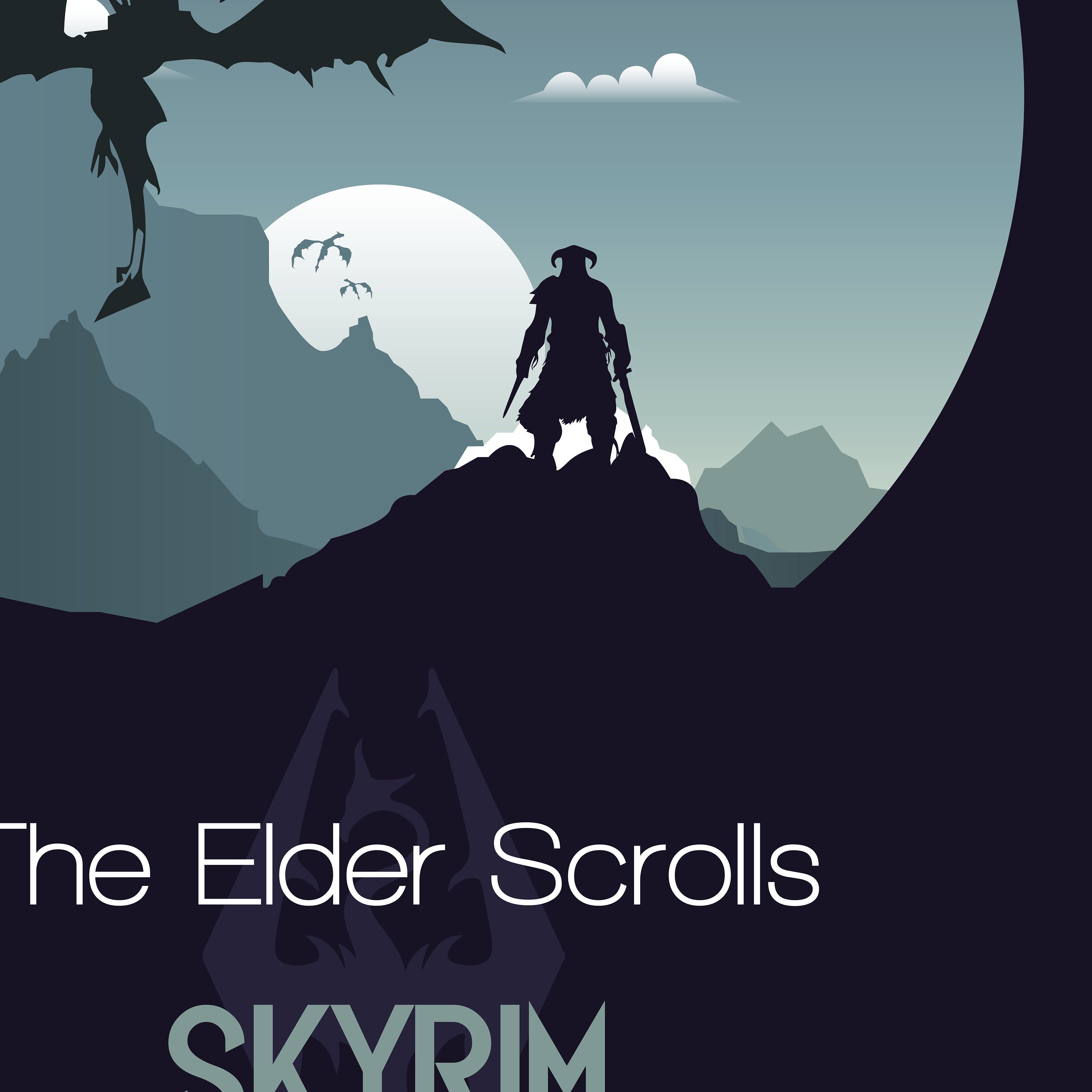 FREE SHIPPING Elder Scrolls Skyrim Poster Game Prints - Etsy