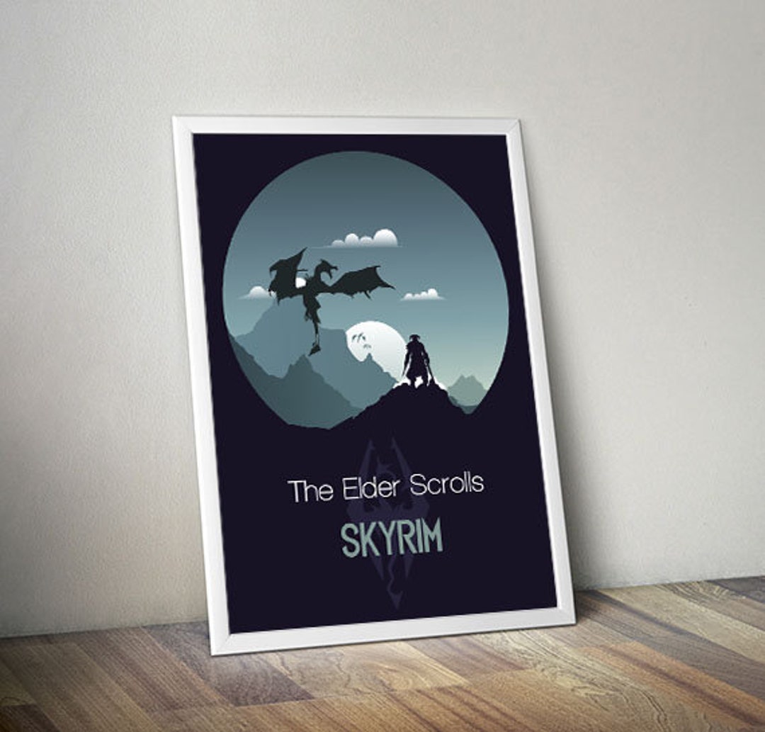 FREE SHIPPING Elder Scrolls Skyrim Poster, Game Prints, Gamer Posters ...