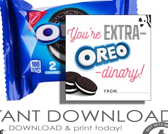 Printable for OREO Cookies, You're Extra- Oreo-dinary download