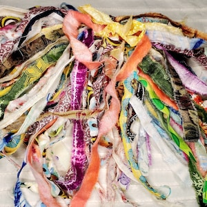 Fabric Hand Torn Strips, Snippet Rolls, Junk Journals, Collage, Fabric Crumbs, Tags, Crafts, Needle Books, Vintage, Boho Frayed, Textures,