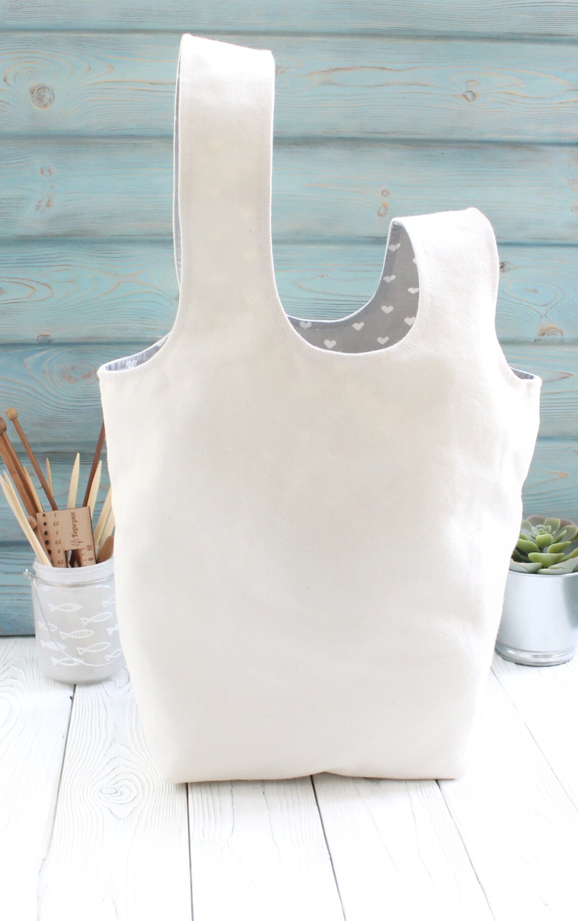 Extra large Knitting bag Large Size Cotton Project bag for Etsy