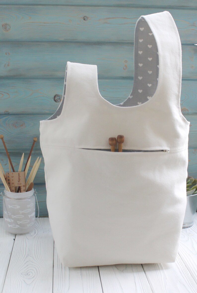 Extra large Knitting bag Large Size Cotton Project bag for Etsy