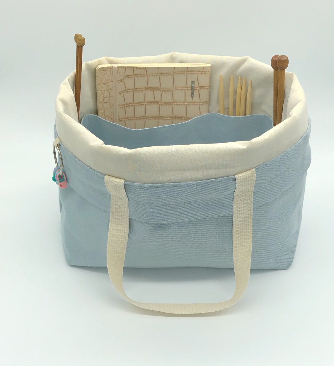 Extra large Knitting Project Bag Canvas Project Bag for Etsy