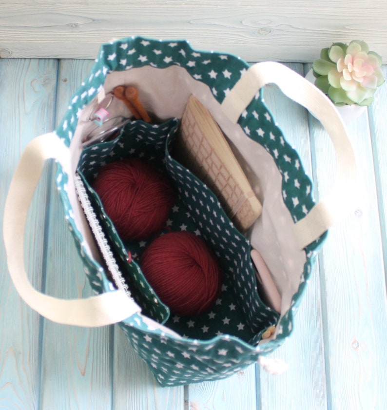 Extra large Knitting Project Bag Canvas Project Bag for Etsy