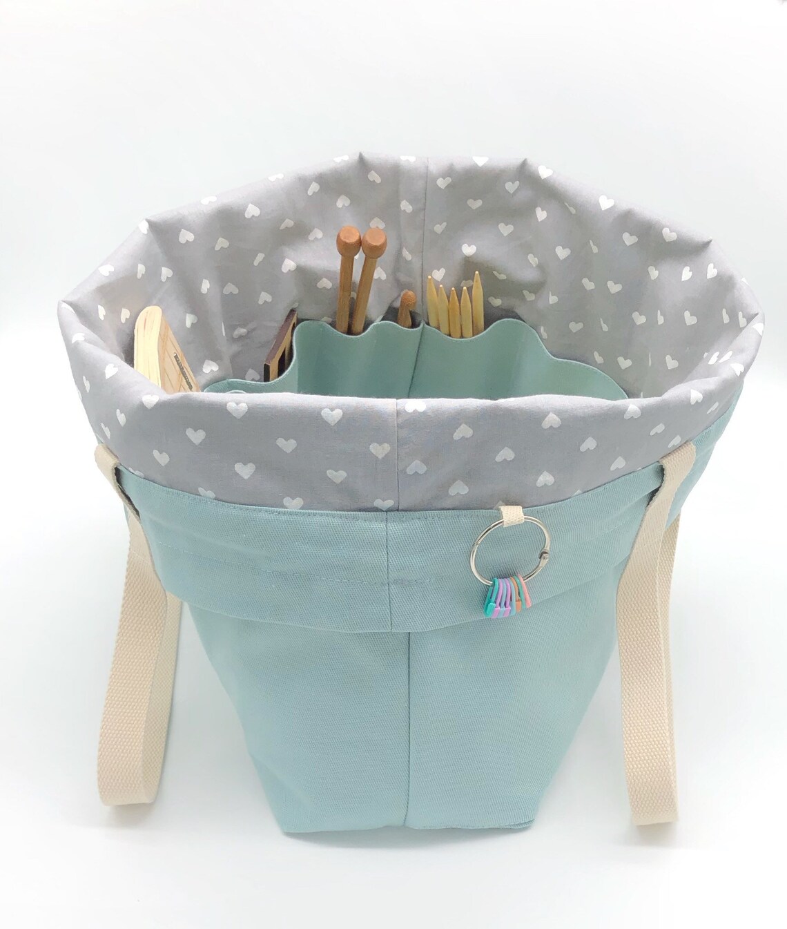 Extra large Knitting Project Bag Canvas Project Bag for Etsy