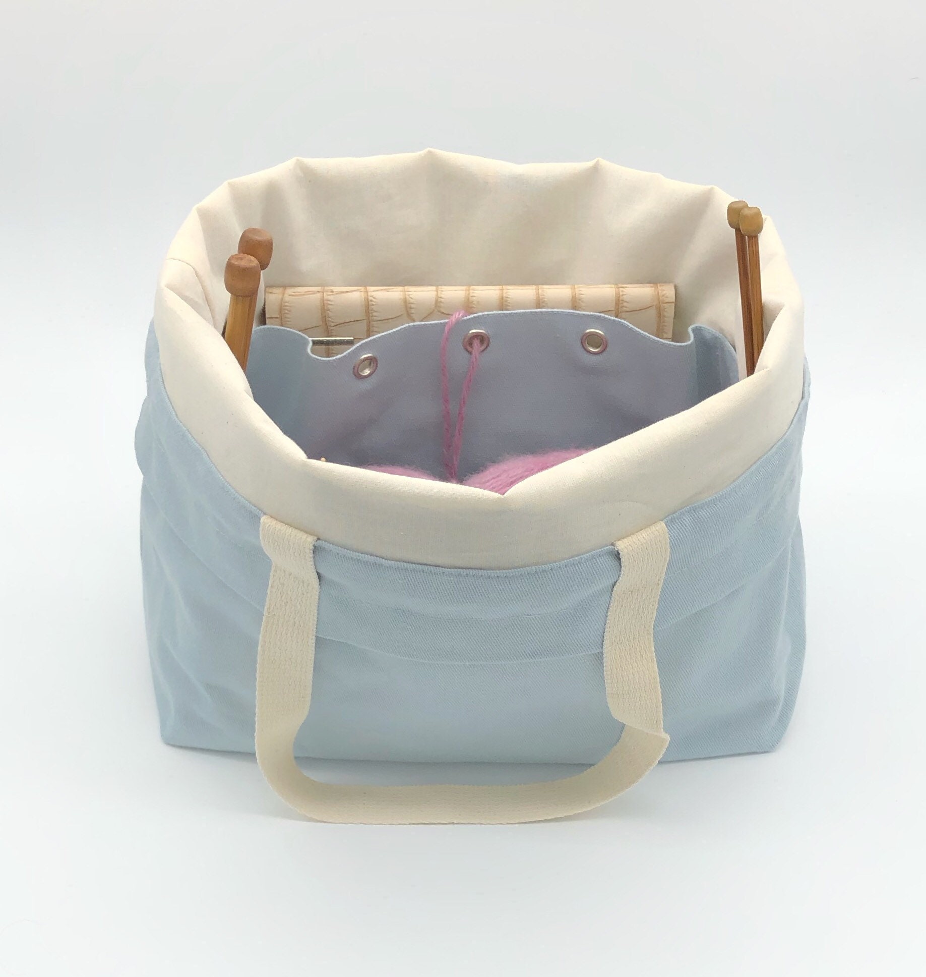 Extra large Knitting Project Bag Canvas Project Bag for Etsy