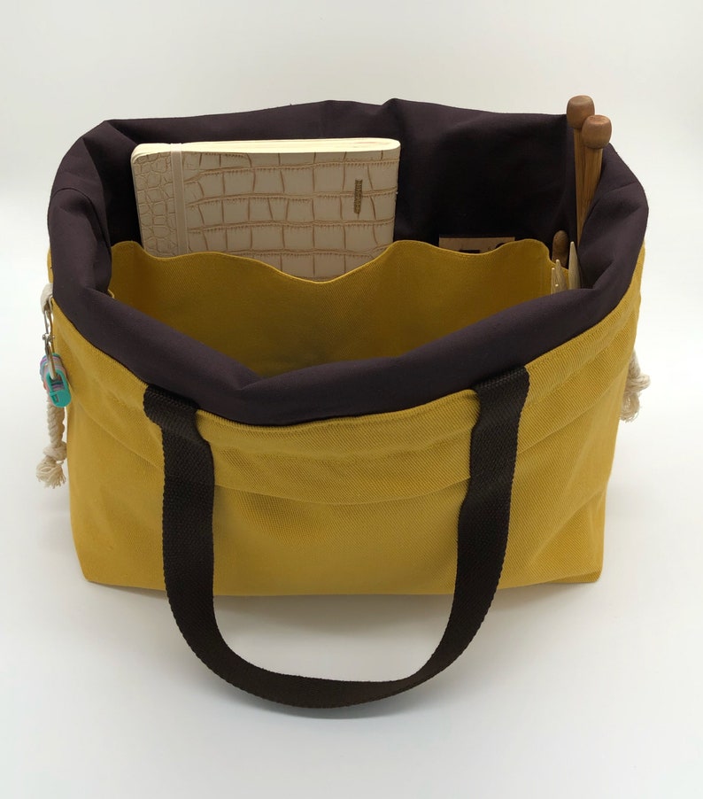 Extra large Knitting Project Bag Canvas Project Bag for Etsy