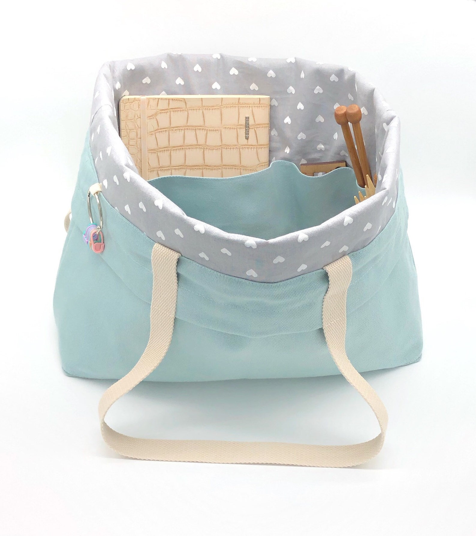 Extra large Knitting Project Bag Canvas Project Bag for Etsy