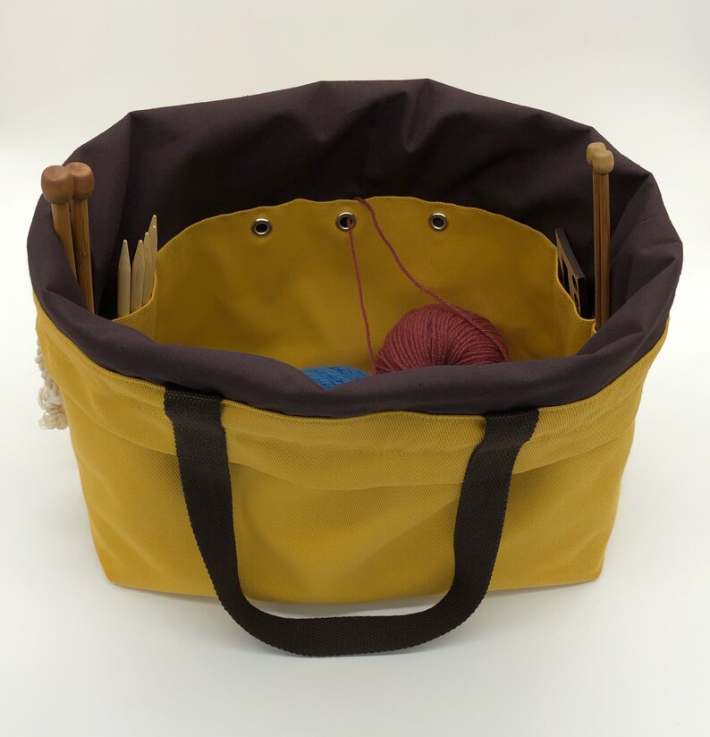 Extra large Knitting Project Bag Canvas Project Bag for Etsy