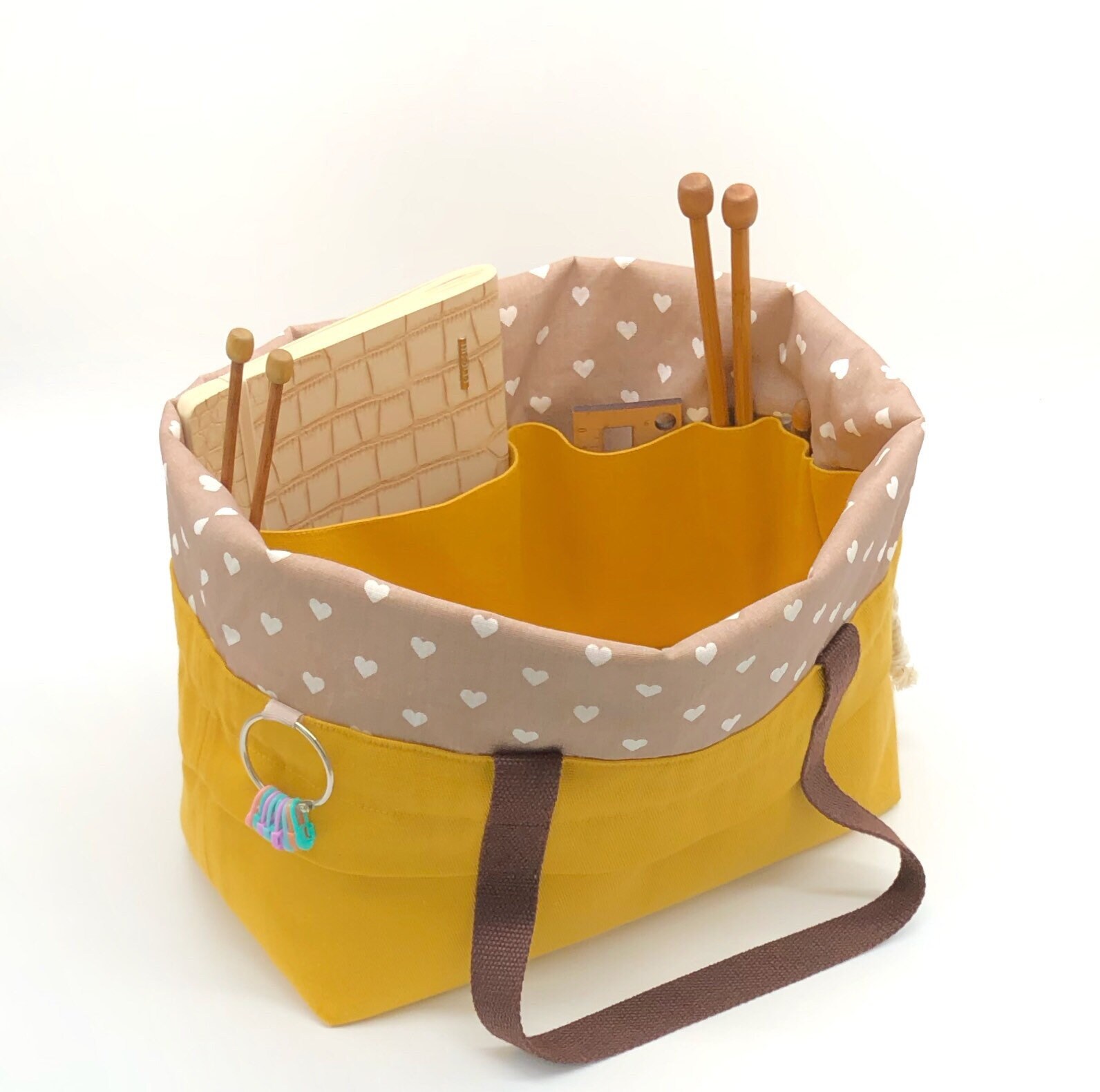 Extra large Knitting Project Bag Canvas Project Bag for Etsy