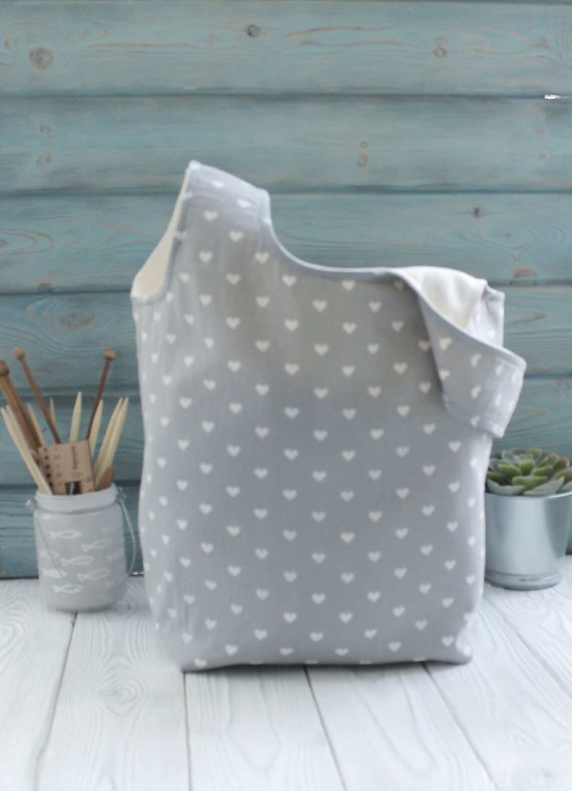 Extra large Knitting bag Large Size Cotton Project bag for Etsy