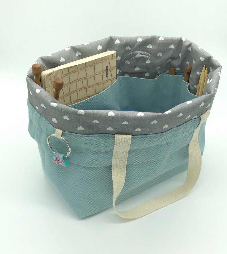 Extra large Knitting Project Bag Canvas Project Bag for Etsy