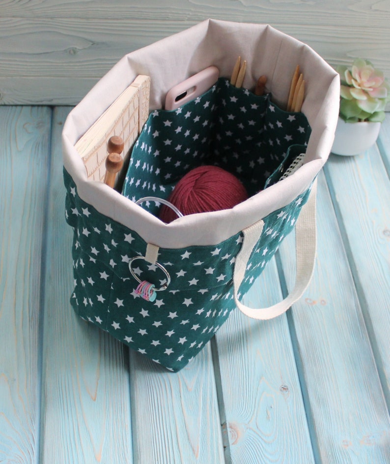 Extra large Knitting Project Bag Canvas Project Bag for Etsy