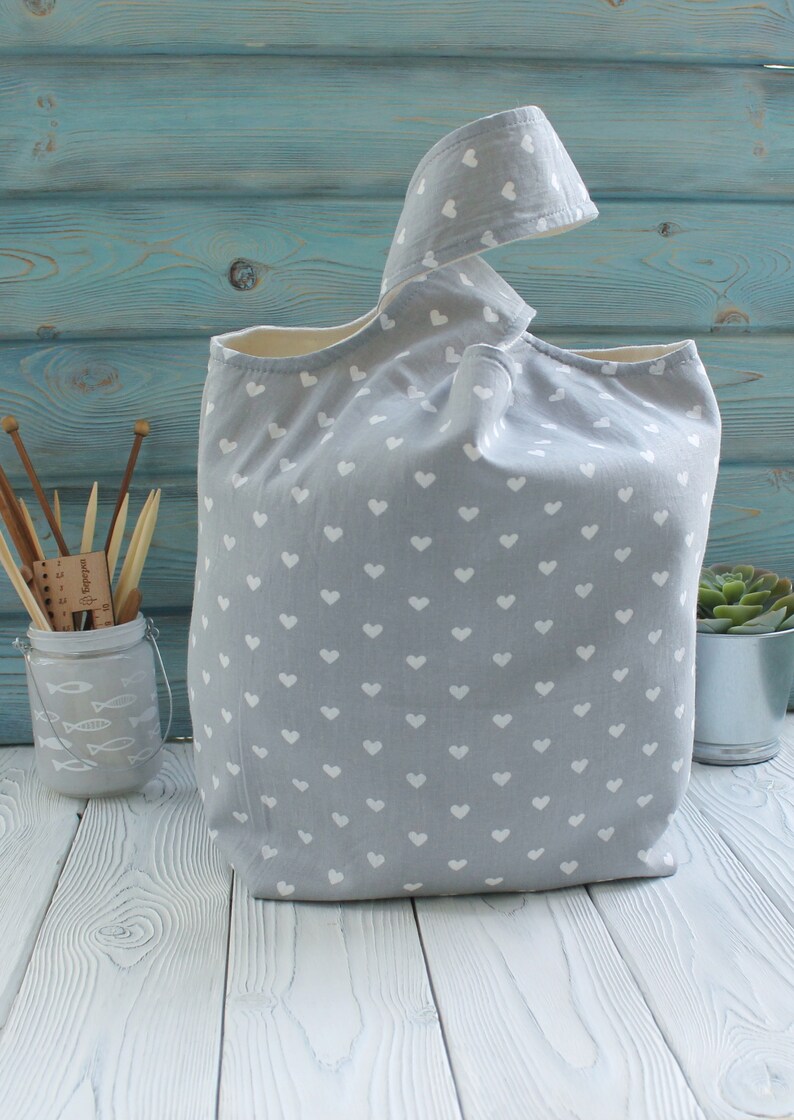 Extra large Knitting bag Large Size Cotton Project bag for Etsy
