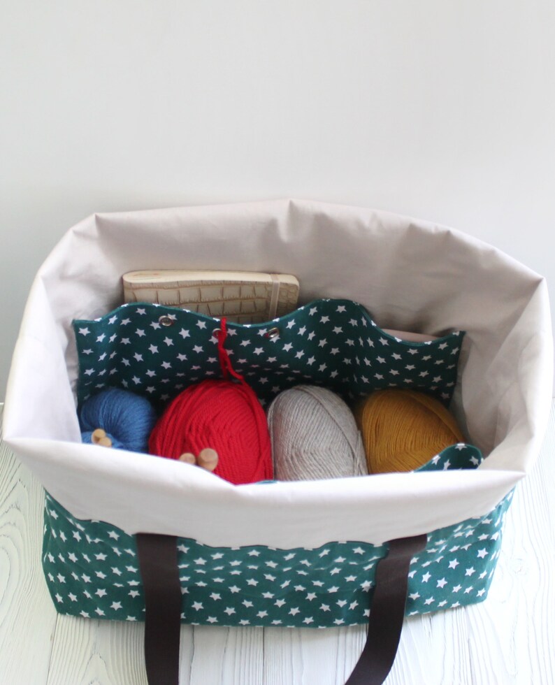 Extra large Knitting Project Bag Canvas Project Bag for Etsy