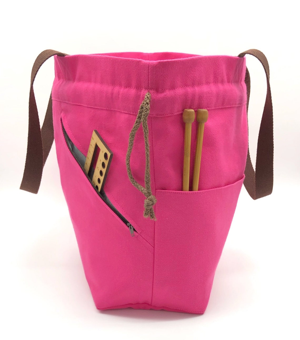 Extra large Knitting Project Bag Canvas Project Bag for Etsy